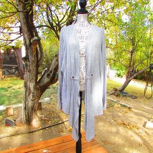 Maurices Light Gray Knit Cardigan